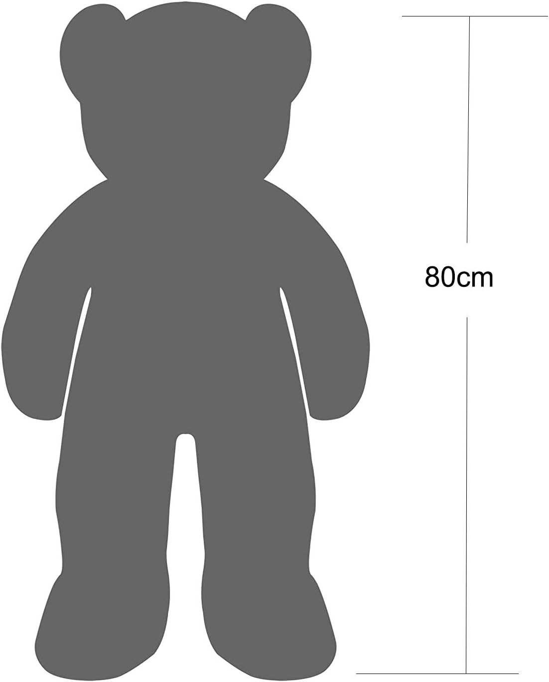 YunNasi Giant Teddy Bear Big Teddy Bear Large Stuffed Animal Toy Plush Teddy Doll With Love Heart and Ribbon (31.5 Inches/80cm, Brown)
